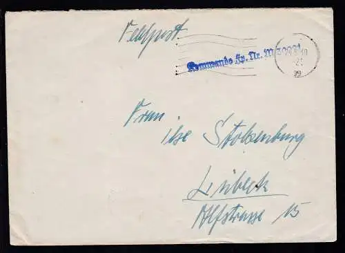 Maschinen-Halbstempel 24.5.40 gg + L1 M 30021  (=Schiff 4 bewaffneter