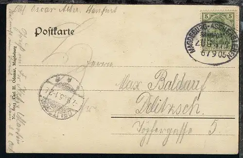 MAGDEBURG-ASCHERSLEBEN BAHNPOST ZUG 374 6.9.05 auf CAK (Bad Elmen