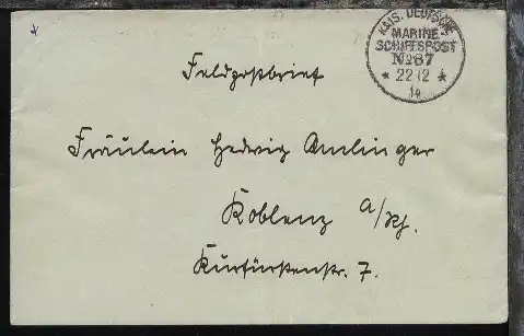 MSP 87 22.12.14 SMS Grosser Kurfürst auf FP-Bf., Bf. Mittelbug