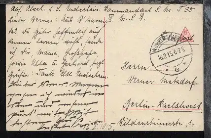 zu MSP 182 OSt. Wilhelmshaven 16.2.15 auf AK, 