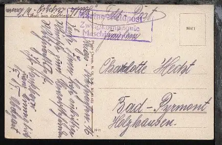 viol. R3 Marinefeldpost Zweigkompagnie Maschinenhulk auf CAK,