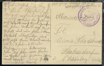 viol. BfSt. II. Komp. I. Matr.-Artl.-Abtlg. auf AK