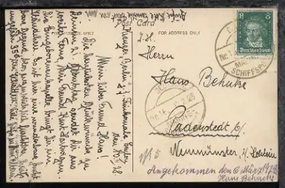 MSP 16 12.2.28 Kreuzer Berlin auf AK (Ceylon) von der 10. Reise 