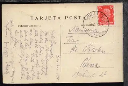 DSP MS MONTE SARMIENTO 16.5.28 (teils etwas schwach) auf AK (Montserrat) 