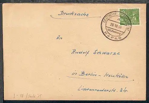 DSP HAPAG a MS Hamburg 29.12.55 auf Bf., Bf. Mittelbug