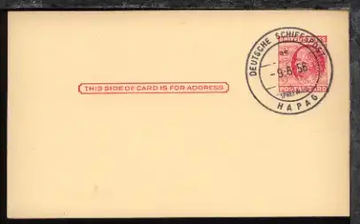 DSP HAPAG ae MS SPREEWALD 9.6.56 blanko auf US-GSK