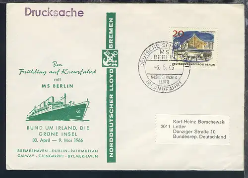 MS Berlin 10 verschiedene Sonder-Umschläge (007/012, 014/017) 