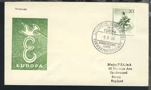 MS Europa 10 verschiedene Belege (012-EU-002/011), teils Sonder-Umschläge