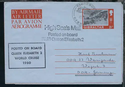 1976/80 RMS Queen Elizabeth 2 16 Belege mit diversen Stpln und Cachets