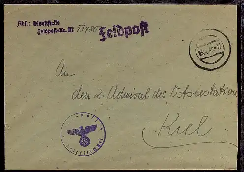 Tarn-Stpl. 5.4.40 + Dienststellen-L2 M 13480 (3. Vorposten-Flottille) +