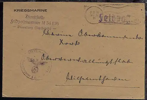 Mschinen-Halb-Stpl. 22.2.44 + Dienststellen-L3 + BfSt. M 54176