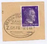 BERLIN-FRANKFURT (MAIN) Z. 0178 12.1.44 auf Bf.-Stück