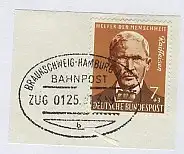 BRAUNSCHWEIG-HAMBURG-ALTONA b ZUG 0125 31.3.59 auf Bf.-Stück