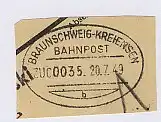 BRAUNSCHWEIG-KREIENSEN b ZUG 0035 20.7.49 auf Bf.-Stück