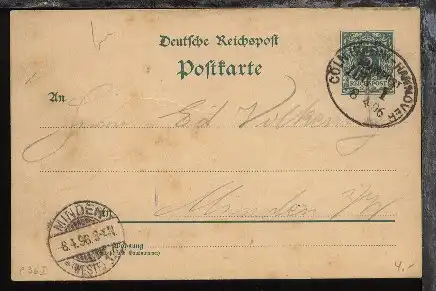 CÖLN (RHEIN)-HANNOVER ZUG 1 8.4.96 auf GSK, Kte etwas unfrisch