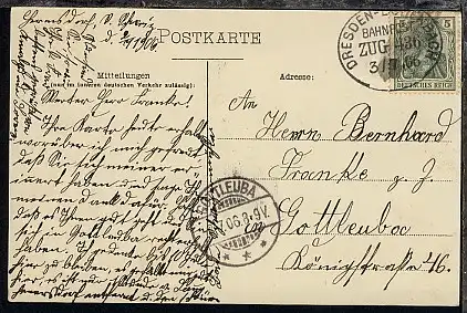 DRESDEN-BODENBACH ZUG 436 3.7.06 auf AK