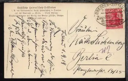 DRESDEN-ZITTAU (S) Zug 828 2.9.19 (leicht über Rand) auf AK