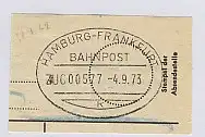 HAMBURG-FRANKFURT k ZUG 00577 4.9.73 auf Bf.-Stück