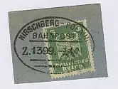 HIRSCHBERG-POLAUN Z. 1399 9.4.26 auf Bf.-Stück