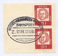 KASSEL-VOLKMARSEN-MARBURG Z. 1236 27.11.64 auf Bf.-Stück