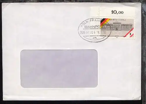 KÖLN-FRANKFURT ch ZUG 14120 30.12.90 auf Fenster-Bf.