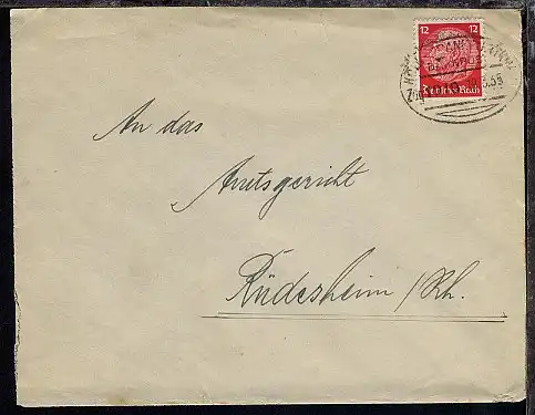 KÖLN-FRANKFURT (MAIN) Zug 1010 19.3.35 auf Bf.  Einriss