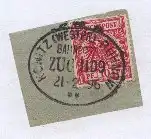KONITZ (WESTPR)-RUHNOW ZUG 1109 21.2.96 auf Bf.-Stück