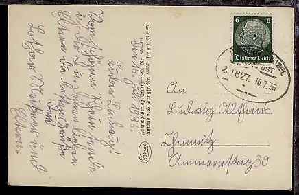 KONSTANZ-BASEL Z. 1627 16.7.36 auf AK