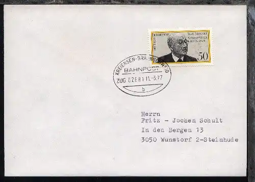 KREIENSEN-BRAUNSCHWEIG b ZUG 02681 11.3.77 auf Bf.