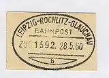 LEIPZIG-ROCHLITZ-GLAUCHAU b ZUG 1592 28.5.60 auf Bf.-Stück