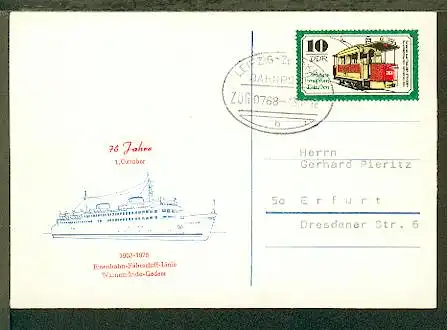 LEIPZIG-ZWICKAU b ZUG 0768 13.10.78 auf PK