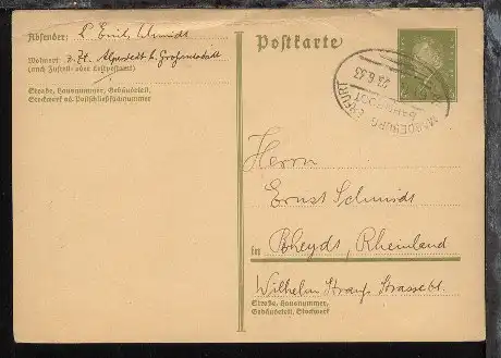 MAGDEBURG-ERFURT Z. 611 23.6.33 auf GSK