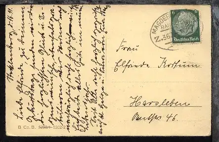 MAGDEBURG-THALE Z. 367 17.11.37 auf Geburtstags-Kte