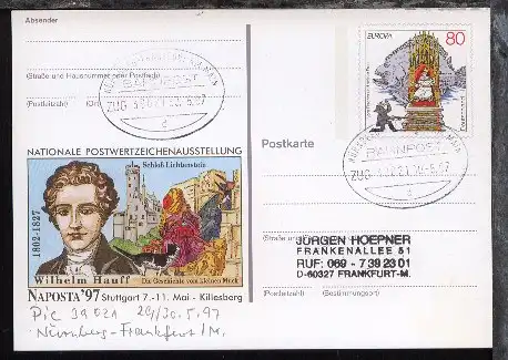 NÜRNBERG-FRANKFURT AM MAIN d ZUG 39021 30.5.97 auf GSK