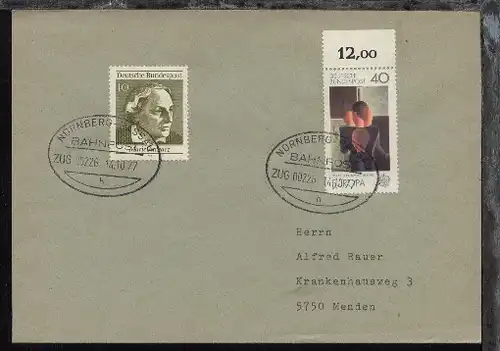 NÜRNBERG-PASSAU h ZUG 00226 14.10.77 auf Bf.