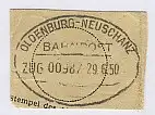 OLDENBURG-NEUSCHANZ ZUG 00987 29.6.50 auf Bf.-Stück