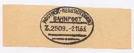 ROSTOCK-NEUSTADT (DOSSE) Z. 2509 2.11.63 auf Bf.-Stück