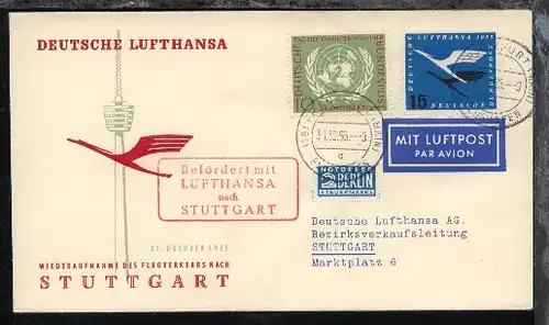 Lufthansa-Erstflug-Bf. Frankfurt-Stuttgart 31.10.1955