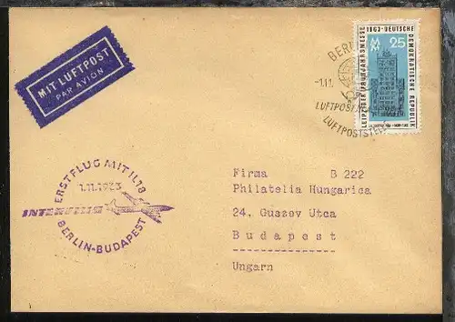 Interflug-Erstflug-Bf. Berlin-Budapest 1.11.1963