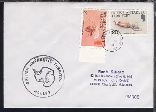 British Antarctic Territory 1988/94 4 verschiedene Belege