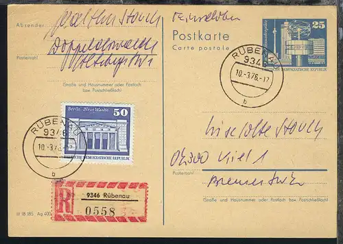 1950/90 22 R-Belege + 1 Eilbrief mit diversen Frankaturen