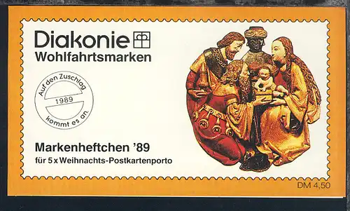 1984/90 15 Markenheftchen Wohlfahrt, Diakonie, Sport, Rotkreuz