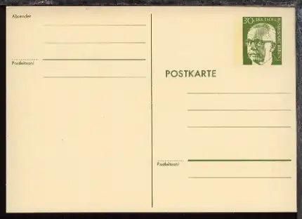 Heinemann 30 Pfg. rahmfarbener Karton