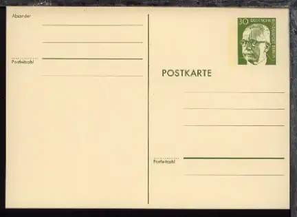 Heinemann 30 Pfg. rahmfarbener Karton