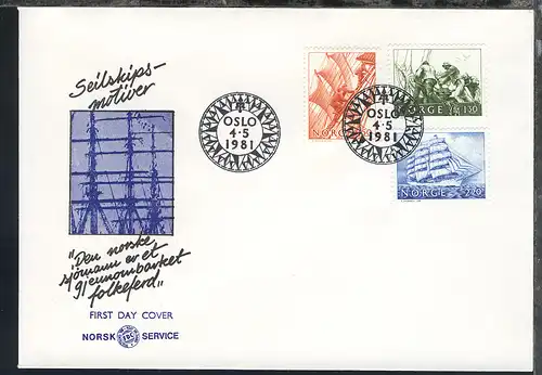 Norwegen 1975/83 9 verschiedene FDC, 2x ohne Anschrift, 7x nach Wernigerode/DDR