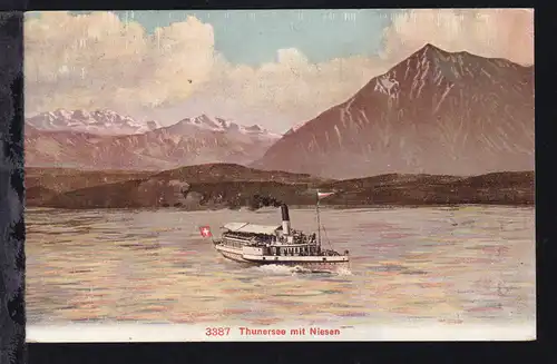 Tellknabe 5 C. waager. Paar auf CAK ab Thun 21.VII.08 nach Mannheim