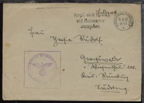 Hirschberg Maschinen-Stpl. HIRSCHBERG (RIESENGEB) q 21.11.42 