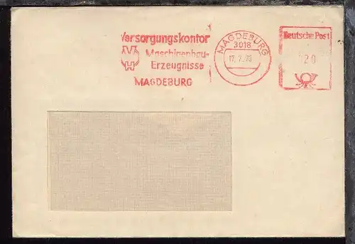 Magdeburg AFS MAGDEBURG 17.7.73 Versorgungskontor Maschinenbau -Erzeugnisse 