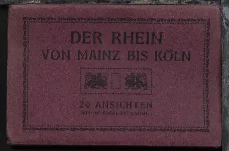 Der Rhein von Mainz bis Köln, Leporello mit 20 AK