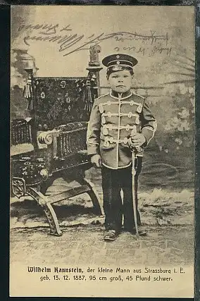 Wilhelm Kannstein, der kleine Mann aus Strassburg, 1910
